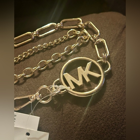 MICHAEL KORS Metal Chain Belt NWT S/M - Picture 1 of 6
